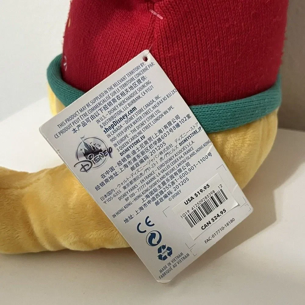 Disney Store Winnie the Pooh Christmas Bear Plush Fa La La Sweater w/ Tag